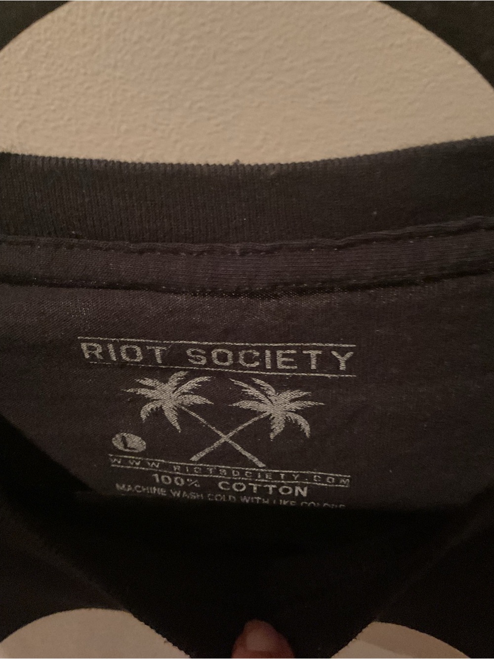 riot society Black Tee with White Skull Nun and Red Cup - Picture 3 of 4